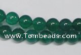 CAG954 15.5 inches 8mm round green agate gemstone beads wholesale