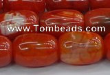 CAG9544 15.5 inches 13*18mm drum dragon veins agate beads