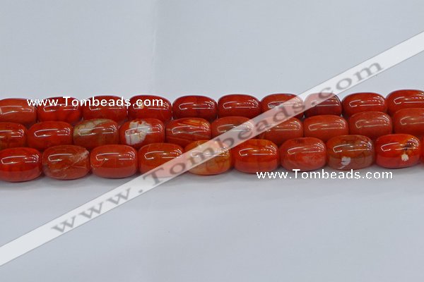 CAG9544 15.5 inches 13*18mm drum dragon veins agate beads