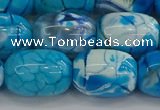 CAG9545 15.5 inches 13*18mm drum dragon veins agate beads