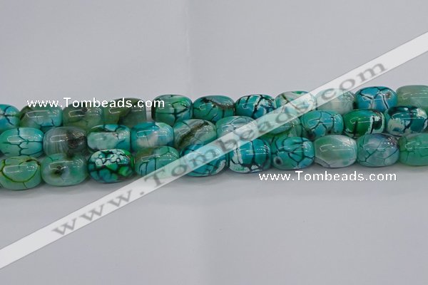 CAG9546 15.5 inches 13*18mm drum dragon veins agate beads