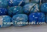 CAG9549 15.5 inches 13*18mm drum dragon veins agate beads