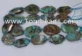 CAG9553 15.5 inches 25*35mm - 30*45mm freeform ocean agate beads