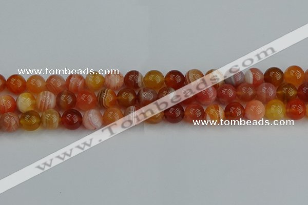 CAG9563 15.5 inches 10mm round red botswana agate gemstone beads