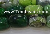 CAG9568 15.5 inches 13*18mm drum dragon veins agate beads