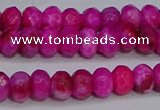 CAG9574 15.5 inches 4*6mm faceted rondelle crazy lace agate beads