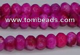 CAG9574 15.5 inches 4*6mm faceted rondelle crazy lace agate beads