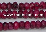 CAG9575 15.5 inches 4*6mm faceted rondelle crazy lace agate beads