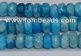 CAG9577 15.5 inches 4*6mm faceted rondelle crazy lace agate beads