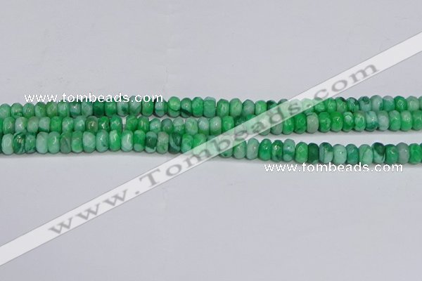 CAG9579 15.5 inches 4*6mm faceted rondelle crazy lace agate beads