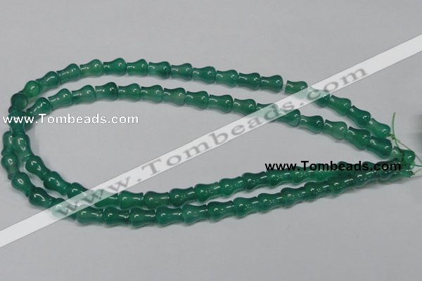 CAG959 15.5 inches 9*11mm vase-shaped green agate gemstone beads