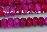 CAG9590 15.5 inches 5*8mm faceted rondelle crazy lace agate beads