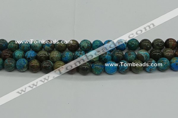 CAG9603 15.5 inches 12mm round ocean agate gemstone beads wholesale