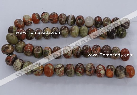 CAG9608 15.5 inches 15*20mm rondelle ocean agate gemstone beads