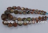 CAG9616 15.5 inches 8*10mm - 20*30mm faceted nuggets ocean agate beads