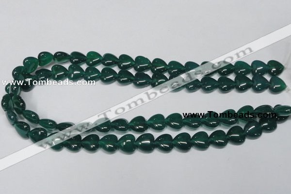 CAG962 15.5 inches 12*12mm heart green agate gemstone beads wholesale