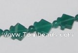 CAG963 15.5 inches 10*10mm fish green agate gemstone beads wholesale