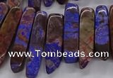 CAG9655 Top drilled 7*20mm - 9*40mm sticks ocean agate beads