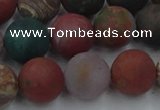 CAG9669 15.5 inches 12mm round matte ocean agate beads wholesale