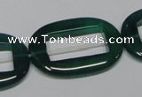 CAG967 15.5 inches 22*32mm oval green agate gemstone beads wholesale