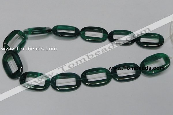 CAG967 15.5 inches 22*32mm oval green agate gemstone beads wholesale