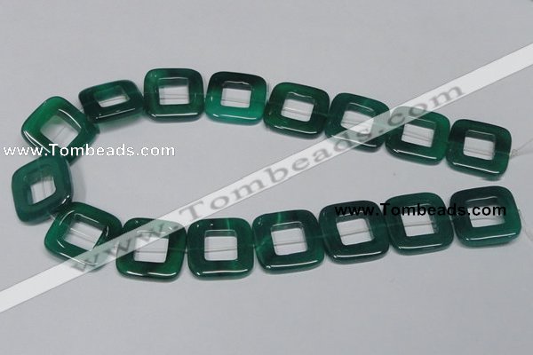 CAG968 15.5 inches 25*25mm square green agate gemstone beads wholesale