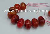 CAG9683 7.5 inches 20*35mm rondelle agate gemstone beads