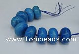 CAG9684 7.5 inches 20*35mm rondelle agate gemstone beads