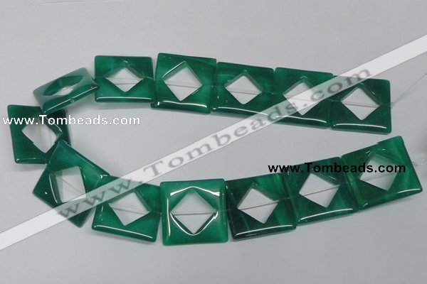 CAG969 15.5 inches 30*30mm square green agate gemstone beads wholesale