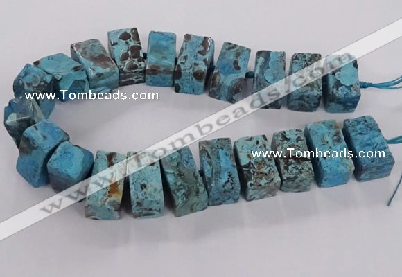 CAG9699 15.5 inches 15*28mm - 17*30mm cuboid ocean agate beads