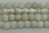 CAG9700 15.5 inches 4mm round matte grey agate beads wholesale