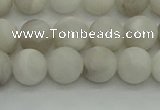 CAG9702 15.5 inches 8mm round matte grey agate beads wholesale