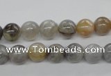 CAG972 15.5 inches 8mm round bamboo leaf agate gemstone beads