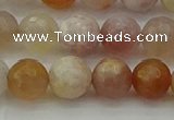 CAG9720 15.5 inches 8mm faceted round colorful agate beads wholesale