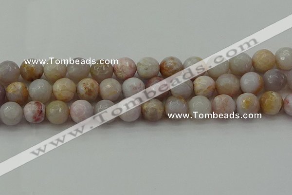 CAG9722 15.5 inches 12mm faceted round colorful agate beads wholesale