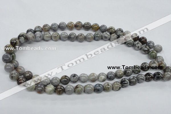 CAG973 15.5 inches 10mm round bamboo leaf agate gemstone beads