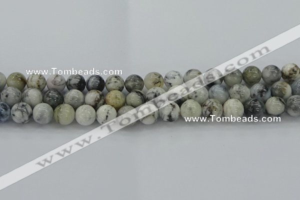 CAG9733 15.5 inches 10mm round black & white agate beads wholesale