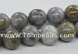 CAG974 15.5 inches 12mm round bamboo leaf agate gemstone beads