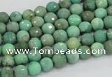 CAG975 15.5 inches 4mm faceted round green grass agate gemstone beads