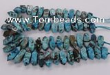 CAG9756 15.5 inches 9*25mm - 11*35mm sticks ocean agate beads