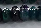 CAG9767 15.5 inches 8*16mm faceted rondelle agate gemstone beads