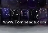 CAG9778 15.5 inches 8*16mm faceted rondelle agate gemstone beads