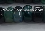 CAG9784 15.5 inches 8*16mm faceted rondelle agate gemstone beads