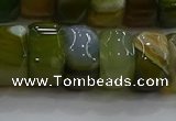 CAG9786 15.5 inches 8*16mm faceted rondelle agate gemstone beads