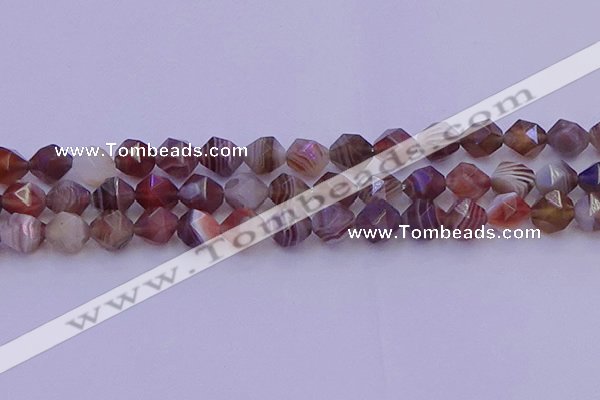 CAG9794 15.5 inches 12mm faceted nuggets botswana agate beads