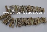 CAG9799 Top drilled 8*20mm - 10*48mm sticks ocean agate beads