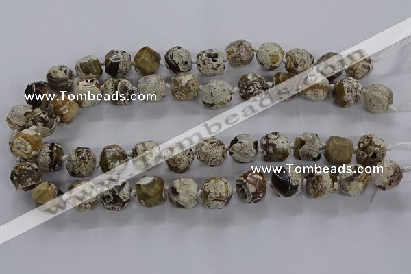 CAG9800 15.5 inches 12*14mm - 14*16mm faceted nuggets ocean agate beads