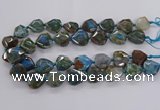 CAG9820 18*20mm - 25*30mm faceted freefrom dragon veins agate beads