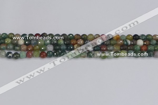 CAG9831 15.5 inches 6mm faceted round Indian agate beads