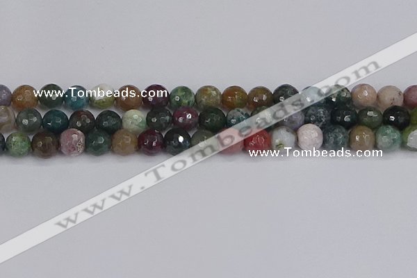 CAG9832 15.5 inches 8mm faceted round Indian agate beads